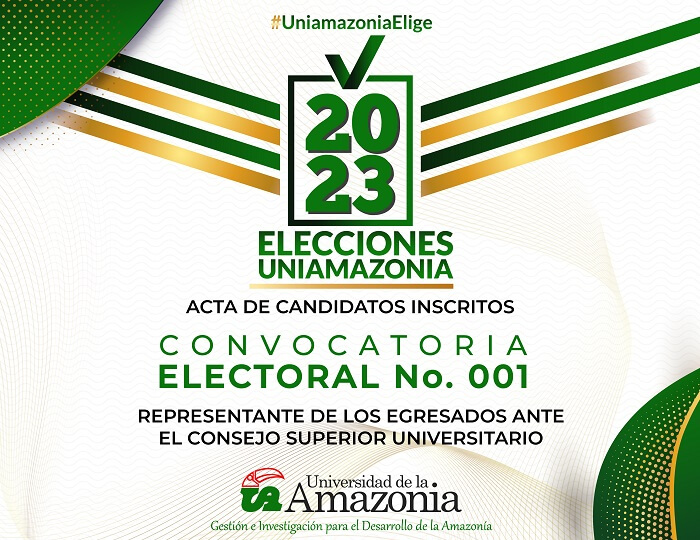 Acta de candidatos inscritos - Convocatoria Electoral No. 001 del 2023 ...