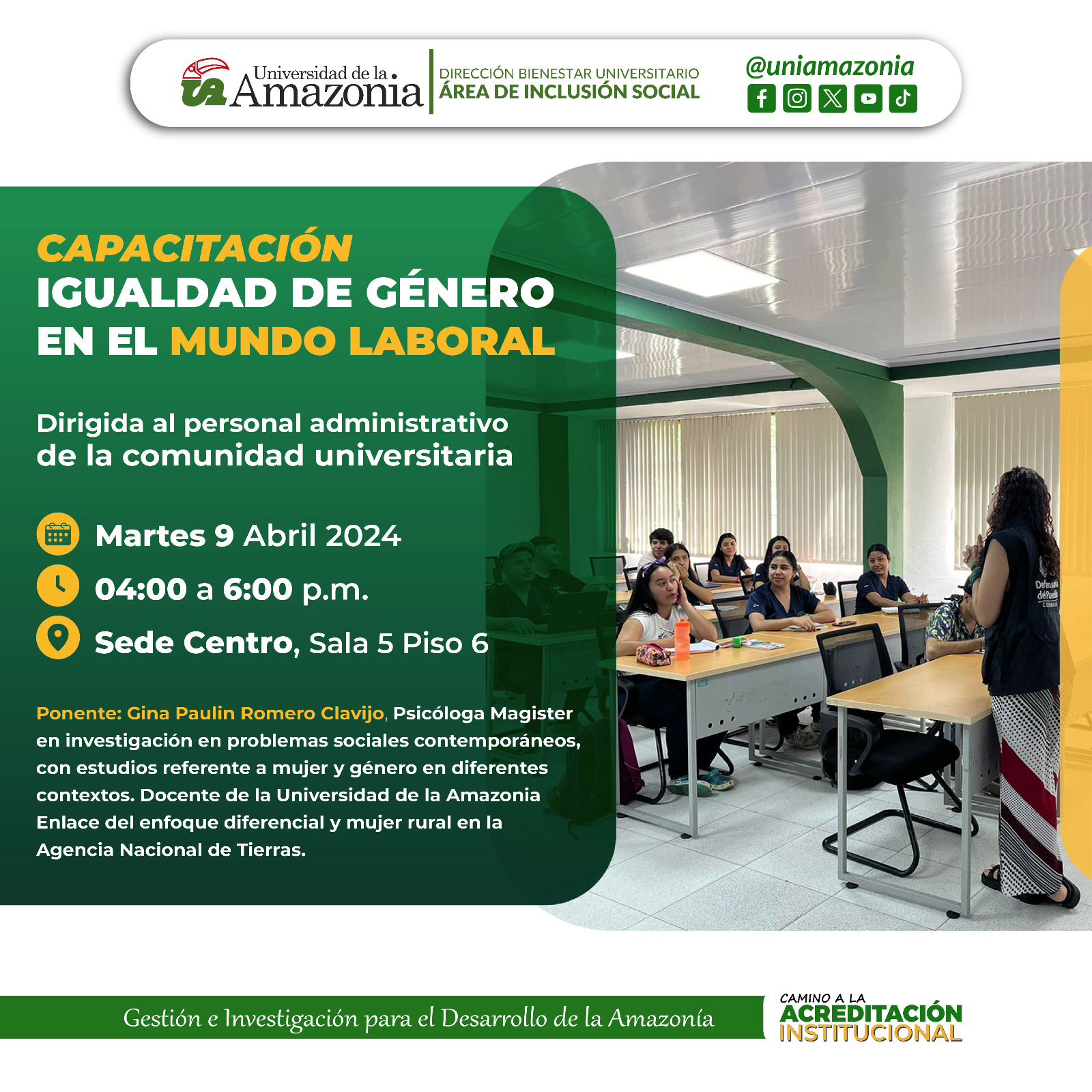 Igualdad de Género en el mundo laboral - Universidad de la Amazonia