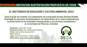 Sustentación tesis doctoral - Doctorado en Educación y Cultura Ambiental